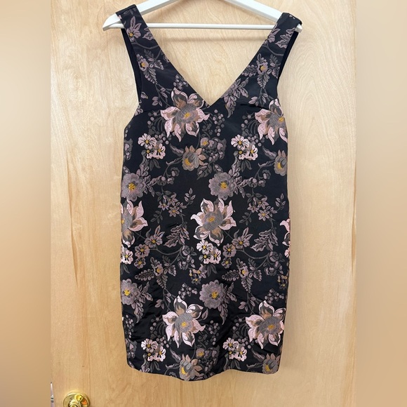 Urban Outfitters “Jacquie” Jacquard Sheath Mini Dress V-Neck Sleeveless - Picture 6 of 16